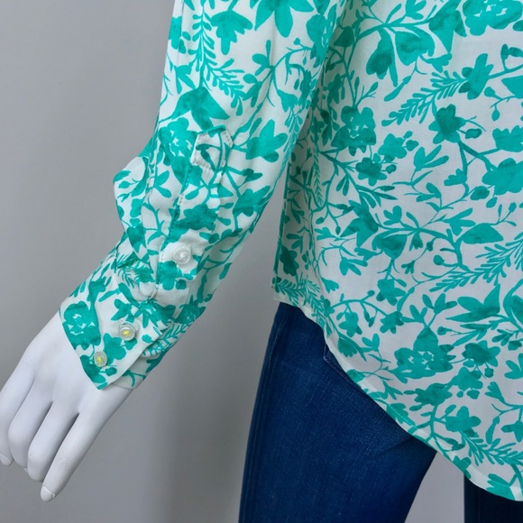 Anthropologie {Maeve} Islet Buttondown Floral Top - Picture 5 of 8